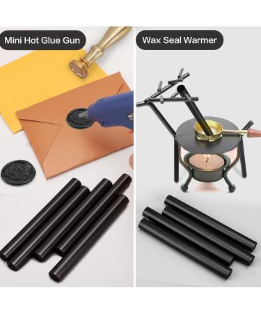 Manarty Full Size Black Hot Melt Glue Sticks - 30pcs 0.43x4 Vintage Embossed Wax Seal Sticks for Decoration, Parties, and Gifts - Buy Online on GoSupps.com