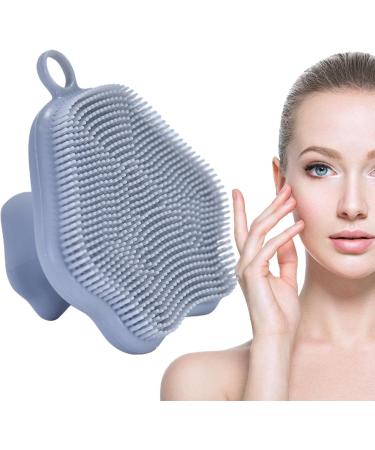 Silicone Face Brush - Silicone Face Scrubber Exfoliator with Handle Facial Cleansing Brush Face Wash Brush Face Exfoliator Brush Silicone Face Scrub for Sensitive Skin Jimii Gray - Buy Online on GoSupps.com