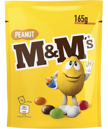  M&M's M&M's Peanuts Coated in Milk Chocolate and Sweet Flavours - The 165g Pouch - Buy Online on GoSupps.com