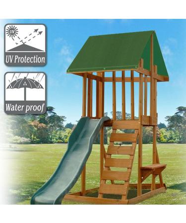 Serebii Playground Replacement Canopy | 52 x 89 Outdoor Swingset Shade | Waterproof Cover with UV Protection | Dark Green - Buy Online on GoSupps.com
