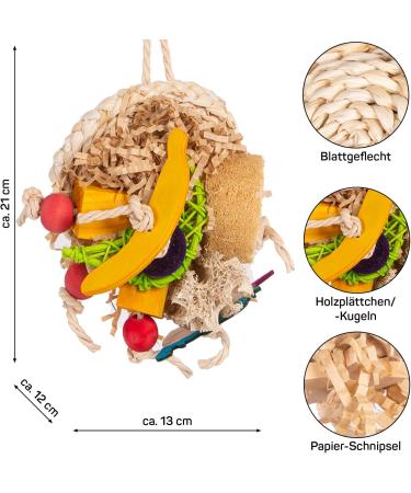 HappyBird Shred-Partyplate - Eco-Friendly Shredding Toy for Parakeets & Small Parrots | Best Bird Toys for Happy Birds - Buy Online on GoSupps.com