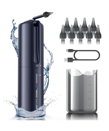 Ear Wax Removal - Electric Ear Cleaner - Ear Irrigation Kit Safe Ear Irrigation Flushing System with 4 Pressure Settings - Effective Ear Wax Removal Tool for Earwax Buildup (Dark Blue)