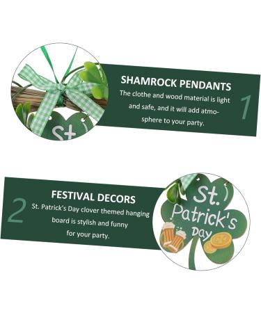 Cabilock Shamrock Wooden Sign Hanging Wall Decoration Front Door - Buy Online on GoSupps.com