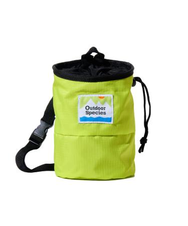 Outdoor Species Chalk Bag for Rock Climbing, Bouldering, Rope Climbing, Weightlifting with Adjustable Belt, Zippered Pocket, Drawstring, Rock Climbing Gift, Chalk Bucket, Climbing Gear Equipment