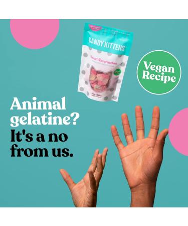 Vegan Sweets CANDY KITTENS SOUR WATERMELON Packed With Fruit Juice & Natural Ingredients Big Flavours From Little Kittens Vegetarian Sweets - 140g Sweet Bag (Pack of 2) - Buy Online on GoSupps.com