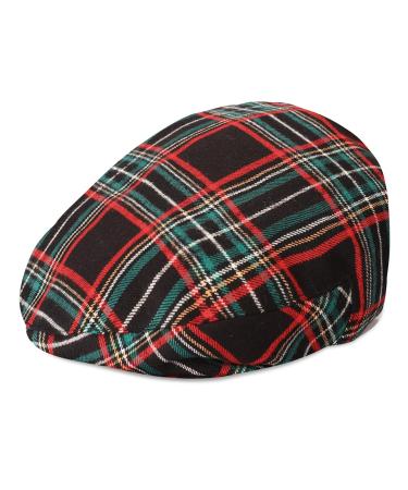 mintgreen Baby Flat Cap Vintage Drivers Hat with Lining Breathable and Soft Age 0-8 Years 3-6 Months Black Plaid - Buy Online on GoSupps.com