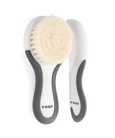 Reer BabyCare hair care set 2pcs goat hair brush and scab comb white 81070