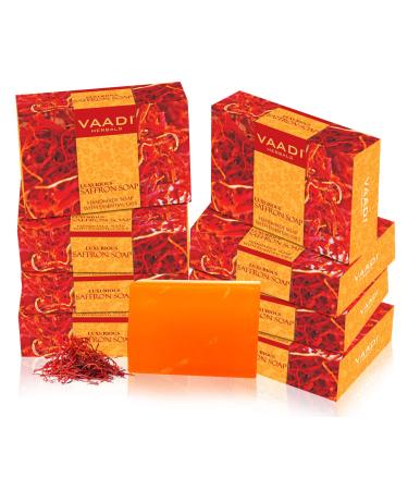 Vaadi Herbals Saffron Oil Bar Soap 2.65 Ounce Each (Pack of 8)