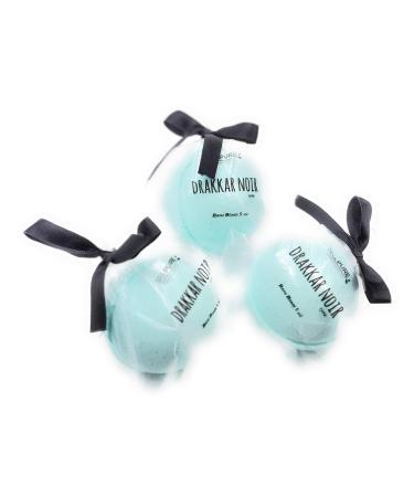 Spa Pure DRAKKAR Noir Type - Bath Bombs 3 XL Fizzies  Handmade in The USA with Shea  Mango and Cocoa Butter  Ultra Moisturizing  Great for Dry Skin