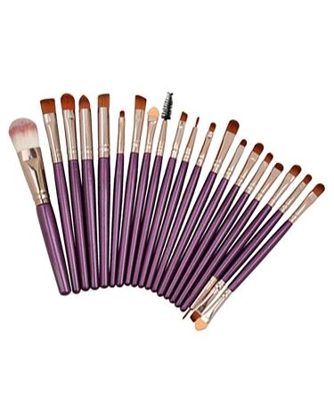 Professional Purple Rose Gold 20pcs Makeup Brush Kit | Eye Shadow & Mascara Brushes | Essential Beauty Tools for Flawless Makeup - Buy Online on GoSupps.com