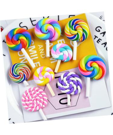 Beatifufu 12 Pieces Lollipop Jewelry Charms Lollipop Charms Rainbow Candy Gummy Caramel Candy Nail Pacifier Charms Nail Charms Manicure Bracelet Me - Buy Online on GoSupps.com
