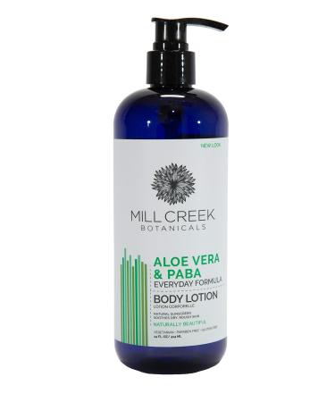 Mill Creek Aloe Vera and PABA Lotion 14 oz. (Natural & Organic) 1 Count (Pack of 1)