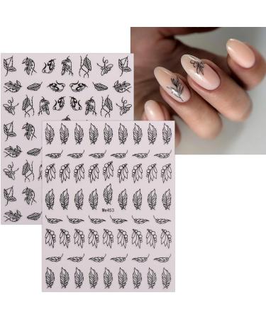 JMEOWIO Floral Nail Art Stickers - 12 Sheets, Self-Adhesive Design Decals for Spring/Summer Nails - Buy Online on GoSupps.com