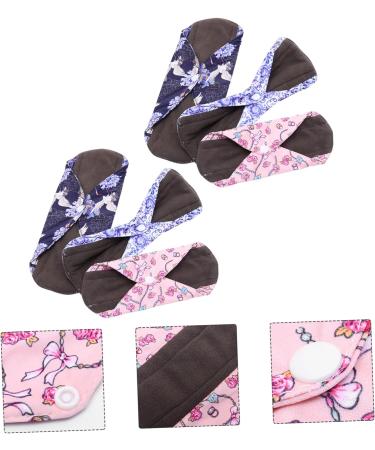 6Pcs Washable Cloth Period Pads - Bamboo Charcoal Panty Liner & Napkin Set - Buy Online on GoSupps.com