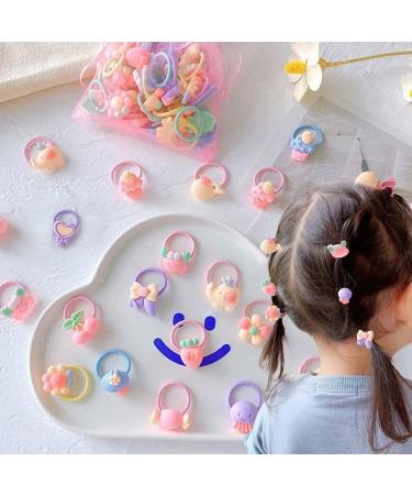 40pcs Baby Cartoon Hair Tie Multicolor Elastic Bands for Girls - Underwater World Theme - Buy Online on GoSupps.com