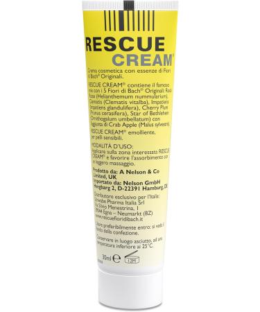 Rescue Remedy Bach RESCUE Cream Hydrating Skincare for Hands Body and Face Shea Butter Natural Flower Essence Fragrance-Free Paraben-Free 30g (Pack of 1) - Buy Online on GoSupps.com