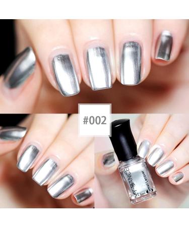Chrome Nail Polish 4 Colors Metallic Nail Polish Pink Silver Gold Nail Polish Metal Mirror Effect Metallic Nail Polish Nail Varnish Long Lasting Nail Polish No UV Needed - Buy Online on GoSupps.com
