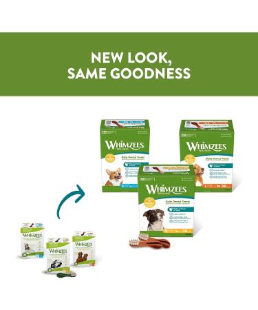 WHIMZEES Wellness Toothbrush Dog Chews for Medium Breeds - 30 Piece Month Box - Buy Online on GoSupps.com