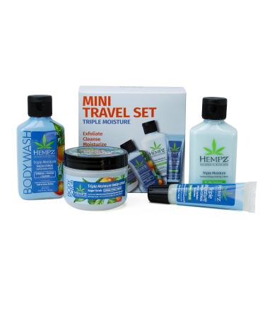 Shop Hempz Mini Sweet Treats Travel Kit 4-Piece Body Wash Lotion Scrub & Lip Balm Gift Set | Triple Moisture Scent | International Shipping Available - Buy Online on GoSupps.com