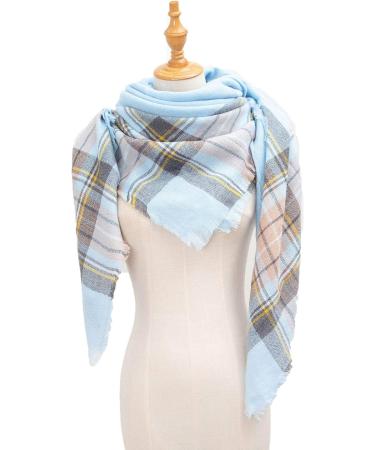 Hanxiulin Ladies Triangular Scarf - Warm High-Quality Hooded Scarf for Autumn - Light Blue Button Towel Bib - Buy Online on GoSupps.com