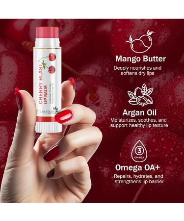 7Days Natural Cherry Blast Lip Balm | Tinted Cherry Shade with Glossy Shine | Enriched with Omega+ | Mango Butter & Argan Oil - Buy Online on GoSupps.com