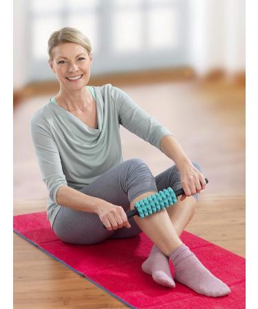 Maximex 2-in-1 Fascia & Massage Scooters 9 Independent Massage Rollers EVA Turquoise 7x41x7 cm | International Shipping - Buy Online on GoSupps.com