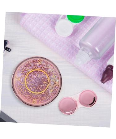 Buy SOLUSTRE Starry Sky Glasses Case with Mirror Film - Travel PP Lens Cover in Pink (7.5x7.5cm) | International Shipping Available - Buy Online on GoSupps.com