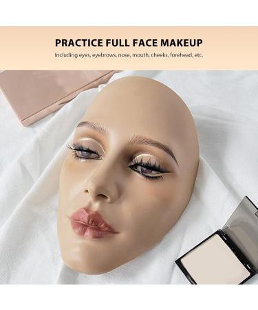  Cryfokt 5D Silicone Reusable Makeup Mannequin Face Board with 20ml Makeup Remover Oil Eyeshadow for Complete Practice - Buy Online on GoSupps.com