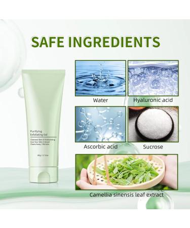 60g Purifying Exfoliating Gel Greteam Purifying Exfoliating Gel Jorondy Gel Exfoliant Facial Exfoliator Cleanser Deep Cleansing Face And Body Exfoliating Scrub Gel (3pcs) Vert 60 g (Lot de 1) - Buy Online on GoSupps.com