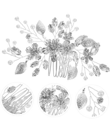 Beaupretty Bridal Hair Comb Clip Tiara Hair Accessories Flower Hair Comb Rhinestone Hair Comb Hair Side Comb Rhinestone Hair Decoration Iron Sheets Bride Rhinestones Wedding - Buy Online on GoSupps.com