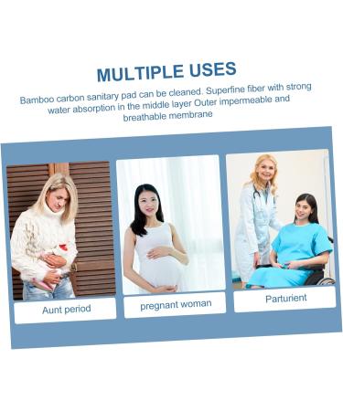 Napkin Set: Women's Bamboo Charcoal Menstrual Pads for Adults - Reusable Cloth Towels and Linen Briefs - Buy Online on GoSupps.com