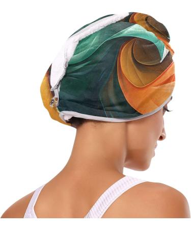 Abstract Pattern Hair Towel 2 Pack - Super Absorbent Quick Dry Hair Turbans with Button Twist Wrap for Women & Girls | Ideal for All Hair Types - Buy Online on GoSupps.com