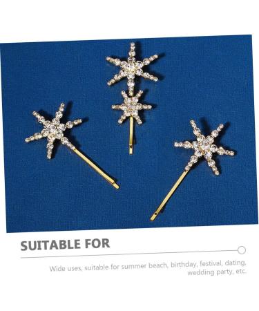 FRCOLOR 4 Sets Starfish Hairpin Accesorios Para Rhinestone Headpiece for Women Barrettes for Gold Trim Trendy Decor Hair Barrettes Decorative Hair Clips Child Dense Rhinestones Alloy - Buy Online on GoSupps.com
