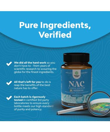 Natures Craft NAC Supplement 600mg - Glutathione Precursor for Liver Detox & Immunity - Brain & Lung Health Support - Buy Online on GoSupps.com