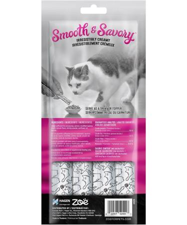 Zoe Smooth & Savory Lickable Cat Treats Shrimp & Salmon 4 Count (Pack of 1) - Buy Online on GoSupps.com