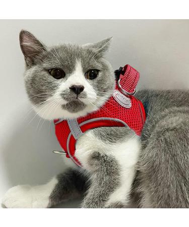 Joyal Dog Harness - Reflective Soft Padded Air-Mesh for Cats & Puppies - XXXS Red (27-31cm) - International Shipping Available - Buy Online on GoSupps.com