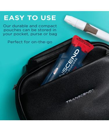 Transcend Strawberry Glucose Gel Packs - 15 Pack (1.1oz Each) | FSA/HSA Eligible, Blood Sugar Support for Diabetics | Fast-Acting 15g Dose | Made in USA - Buy Online on GoSupps.com