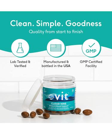 Vit Cloun Nine Stress & Mood Support - 30 Softgels | Natural Anxiety Relief - Buy Online on GoSupps.com