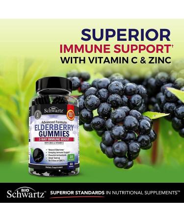 BioSchwartz Respiratory & Immune Lung Support Supplement with Quercetin (1 Month Supply) Plus Elderberry Gummies with Zinc and Vitamin C for Adults Immune Support (1 Month Supply) - Buy Online on GoSupps.com