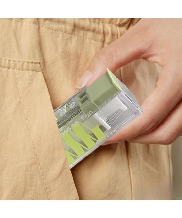 Portable Green Tooth Flap Case & Automatic Dental-Pick Organizer for Travel | Travel Tooth Powder & Floss Holder | 10 Dental Floss Picks Storage - Buy Online on GoSupps.com