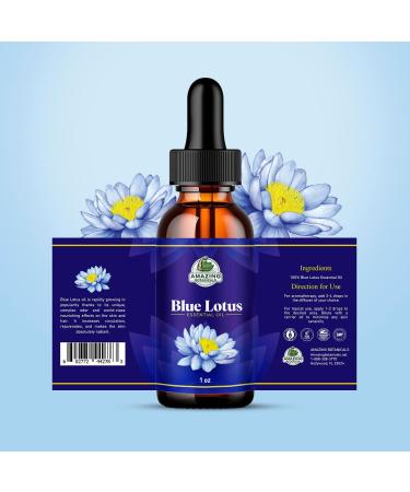 Blue Lotus Essential Oil - Premium Therapeutic Grade for Aromatherapy Diffusers & Skin | Vegan Cruelty-Free Undiluted (30ml - Buy Online on GoSupps.com