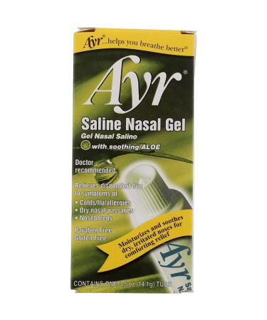 Ayr Saline Nasal Gel 0.5 oz - Fast-Acting Relief for Nasal Congestion - Buy Online on GoSupps.com