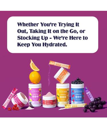 Ultima Replenisher Hydration Electrolyte Powder - 90 Servings - Keto & Sugar Free - Blue Raspberry Flavor - Non-GMO & Vegan Drink Mix - Buy Online on GoSupps.com