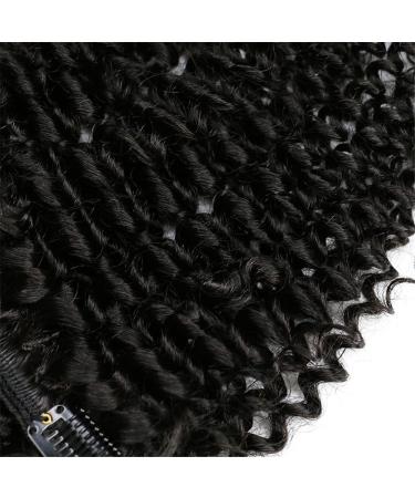 8 Piece Clip-In Extensions 100% Remy Human Hair - Virgin Afro Kinky Curly Hair 1# Black 120g 14-Inch - International Shipping Available - Buy Online on GoSupps.com