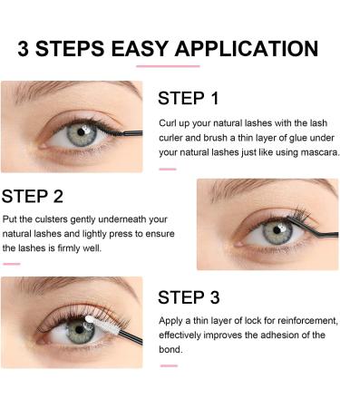 144Pcs D Curl 13mm Cluster Eyelash Extensions - Soft & Natural False Eyelashes for DIY At-Home Extensions - Buy Online on GoSupps.com