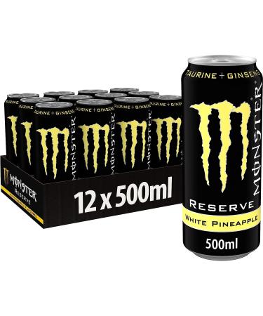 Monster Energy Reserve White Pineapple - 12 x 500ML - PMP 1.49 Pineapple 500 ml (Pack of 12)