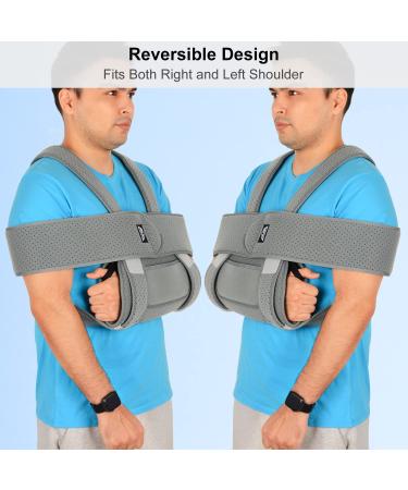 Supegear Arm Loop Shoulder Immobilizer Adjustable Rotator Cuff Support Brace Sling - Breathable Day & Night Shoulder Support for Broken Bones - Big Gray - Buy Online on GoSupps.com