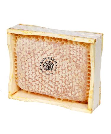 350 Organic Raw Wildflower Honeycomb in a Wooden Frame Directly from the Beehive (350) 350 g (Pack of 1)