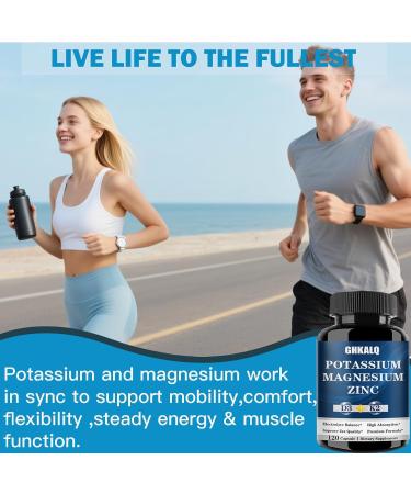 Potassium Magnesium Supplement Potassium Citrate Magnesium Glycinate Zinc Vitamin D3 &K2 High Absorption Support Immune & Energy for Women & Men Non-GMO 120 Count(Pack of 1) - Buy Online on GoSupps.com