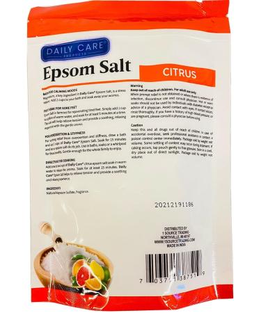 Post Workout Recovery Magnesium Bath & Foot Soak - Epsom Salt Citrus for Inflammation Relief & Muscle Soothing - 2lbs - Buy Online on GoSupps.com